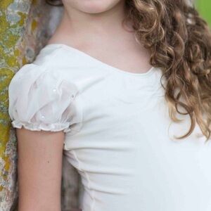 Angel’s Face Girls Bodysuit with Rhinestone Sleeve